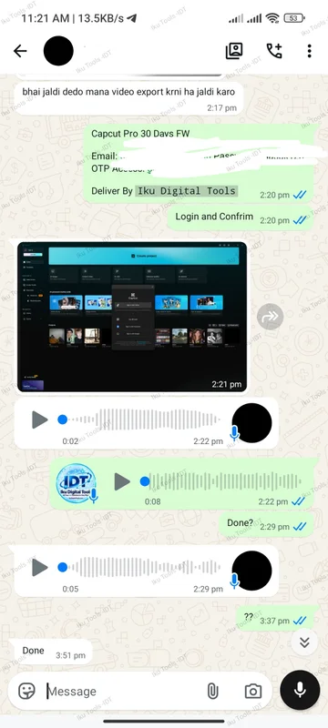 WhatsApp delivery screenshot 3